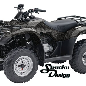 ブラウン グレー バブル ドット 3D カモ 4 フィート x 10 フィート デカール ビニール グラフィック パターン ラップ キット ATV UTV ゴルフ カート オートバイ スクーター バイク キャスト ラミネート USA