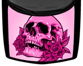 Sugar Skull And Roses Truck Car Hood Wrap Vinyl Graphic Decal Hot Pink 58 quot x 65 quot USA Made Cast Laminated Option