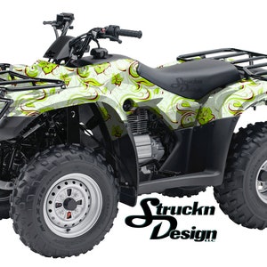 Floral Ornament Lime Green Grunge 4ft x 10ft Decal Vinyl Graphic Pattern Wrap Kit ATV UTV Golf Cart Motorcycle Scooter Bike Cast Laminate