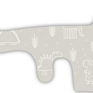Beige Dinosaurs Tree Dots Vinyl Wrap For Doc Band Helmet Baby Cranial Helmet
