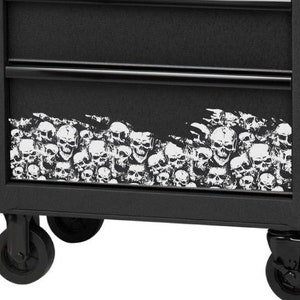 Skulls Overlay Grunge Wrap Graphic Decal Tool Chest Cabinet Drawer Tools Metal