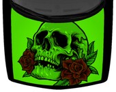 Sugar Skull And Roses Truck Car Hood Wrap Vinyl Graphic Decal Deep Green 58 quot x 65 quot USA Made Cast Laminated Option