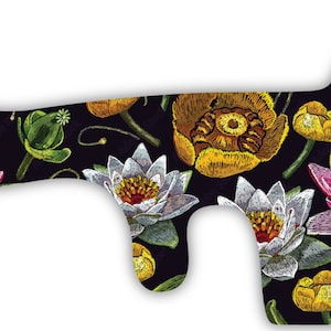Embroidered Lotus Flower Slug Vinyl Wrap For Doc Band Helmet Baby Cranial Helmet