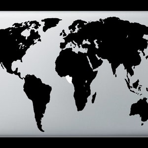 Mapa mundial detallado globo EE.UU. coche ordenador portátil vinilo calcomanía pegatina EE.UU. piel wrap Custom Fit vehículo