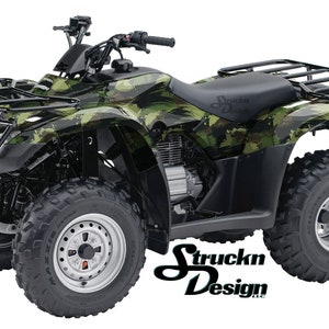Camo Paint Stroke Pattern 4ft x 10ft Decal Vinyl Graphic Pattern Wrap Kit ATV UTV Golf Cart Motorcycle Scooter Bike Cast w/ Laminate US