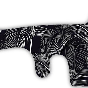 Grayscale Tropical Palm Leaf Vinyl Wrap For Doc Band Helmet Baby Cranial Helmet