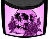 Sugar Skull And Roses Truck Car Hood Wrap Vinyl Graphic Decal Light Magenta 58 quot x 65 quot USA Made Cast Laminated Option