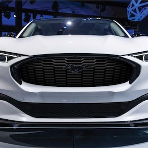 For Ford Mach-E Mustang Vehicle Wrap Cast Material Light Scratch UV Protected Laminated Graphic Original Looking GT Grille USA Made Decal