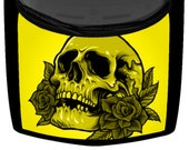 Sugar Skull And Roses Truck Car Hood Wrap Vinyl Graphic Decal Bright Yellow 58 quot x 65 quot USA Made Cast Laminated Option