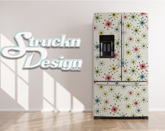 Film Adhésif Vintage Beige Pour Frigo Et Congélateur – Motif Rétro Et Texture Unique