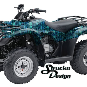波型スケール 抽象 グリーン 3D 迷彩 4 フィート x 10 フィート デカール ビニール グラフィック パターン ラップ キット ATV UTV ゴルフ カート オートバイ スクーター バイク キャスト ラミネート