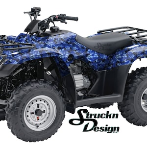 Bleu vif Snake Skin Spotted 4ft x 10ft Decal Vinyl Graphic Pattern Wrap Kit ATV UTV Golf Cart Moto Scooter Bike Cast Laminate