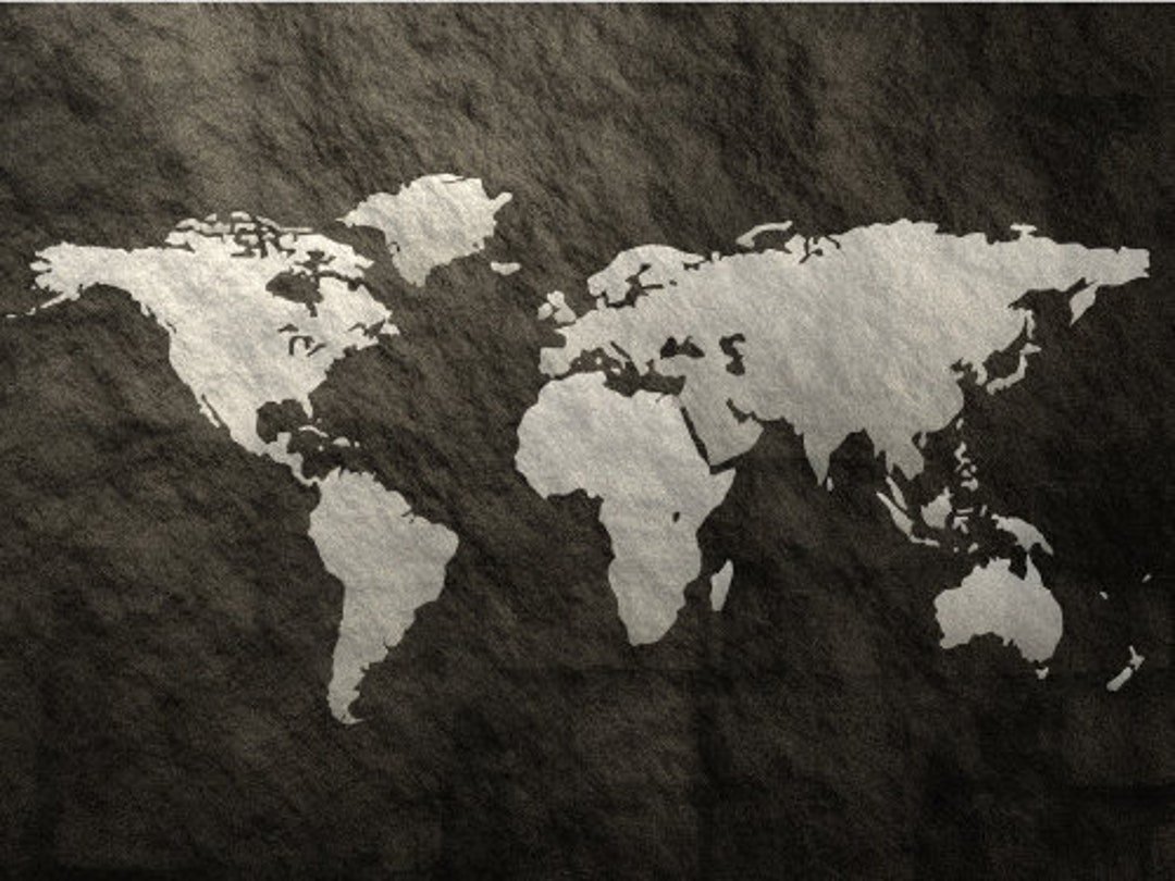 Simple Map Of The World Continents Map World Poster Print Paper Or Wall Vinyl Etsy Simple Map Of The World Continents Map World Poster Print Paper Or Wall Vinyl Etsy