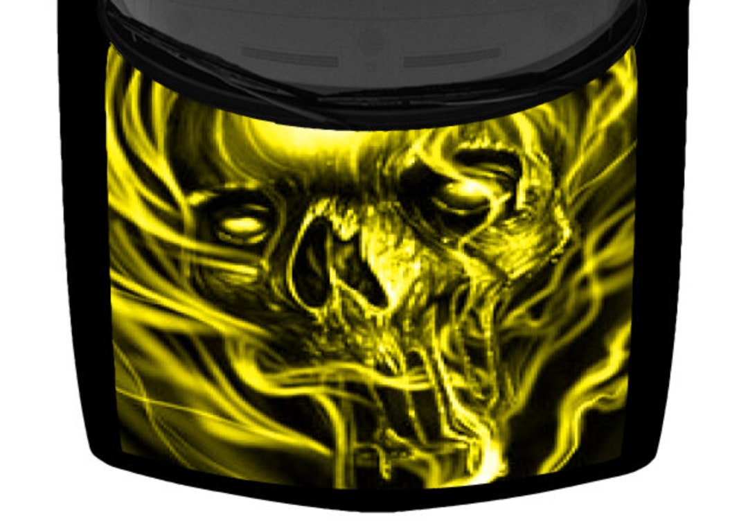 Yellow Demon Skull Smoke Demon Design SUV Van Car Pickup Truck Etsy