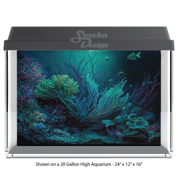 Water Color Aquarium Backdrop Etsy