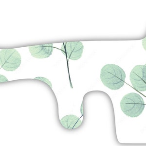 Green Flower Tree Branch Vinyl Wrap For Doc Band Helmet Baby Cranial Helmet