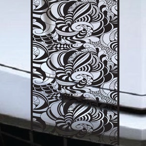 Sharpie Art Henna Seamless Detailed Dual Stripes Vinyl Decal Hood Sticker Car Van Truck Vehicle SUV Grunge 300&quot; Graphic Roof