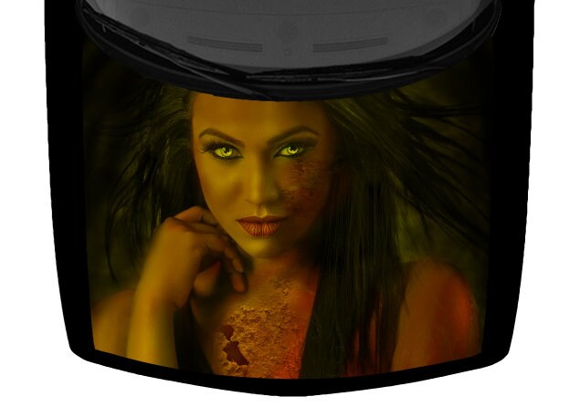 Dark Orange Zombie Model Pretty Woman Design SUV Van Car Pickup Truck Hood Wrap Vinyl Graphic Decal 58x 65" US Made Cast Laminated Option