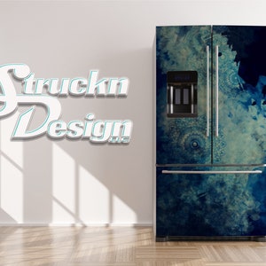 Calcomanía de vinilo para puerta de nevera de cocina, diseño divertido  troquelado para congelador, etiqueta extraíble
