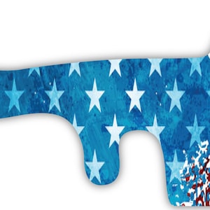 Splatter American Flag Stars Vinyl Wrap For Doc Band Helmet Baby Cranial Helmet