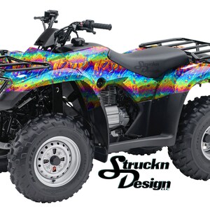オイル光沢パターン カラフル アブストラクト 4 フィート x 10 フィート デカール ビニール グラフィック パターン ラップ キット ATV UTV ゴルフ カート オートバイ スクーター バイク キャスト ラミネート
