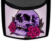Sugar Skull And Roses Truck Car Hood Wrap Vinyl Graphic Decal Light Purple 58 quot x 65 quot USA Made Cast Laminated Option