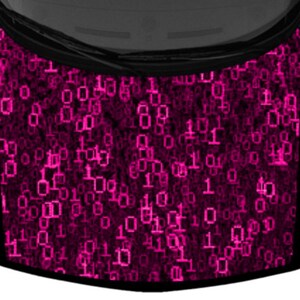 Binary Numbers Data Sequence Code Pink Computer USA Car Pickup Truck Hood Wrap Vinyl Graphic Decal 58" x 65" US Made Cast Laminated Option
