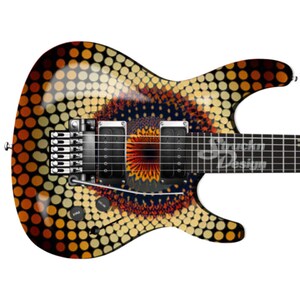 Beige Red Dots Pattern Circles Guitar Bass Metal Vinyl Wrap Skin Decal Laminate Air Release Bubble Free Graphic Peel & Stick Multi Size