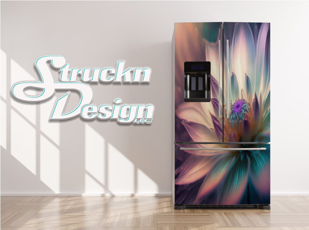 Colorful Floral Flower Modern Pattern Design Refrigerator Fridge ...
