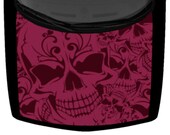 Sugar Skull Tattoo Grunge Hood Truck Wrap Vinyl Car Graphic Decal Dark Maroon 58 quot x 65 quot USA Made Cast Laminated Option