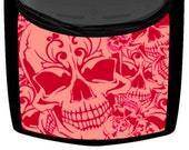 Sugar Skull Tattoo Grunge Hood Truck Wrap Vinyl Car Graphic Decal Beige Pink 58 quot x 65 quot USA Made Cast Laminated Option
