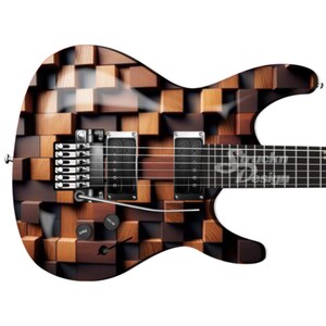 Wood Light Block Many Dark Brown Guitar Bass Metal Vinyl Wrap Skin Decal Laminate Air Release Bubble Free Graphic Peel & Stick Multi Size