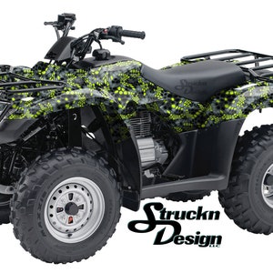 Jaune Noir Snake Skin Dotted 4ft x 10ft Decal Vinyl Graphic Pattern Wrap Kit ATV UTV Golf Cart Moto Scooter Bike Cast Laminate