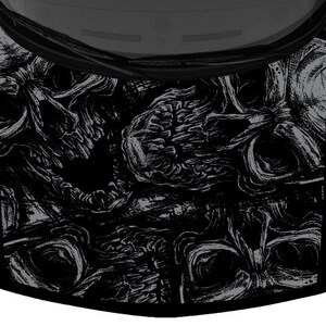 Grayscale Large Walls Skulls Grunge Many Collection Wrap Truck Car Vinyl Graphic Decal 58&quot; x 65&quot; Scaled USA Made Cast Laminated Option