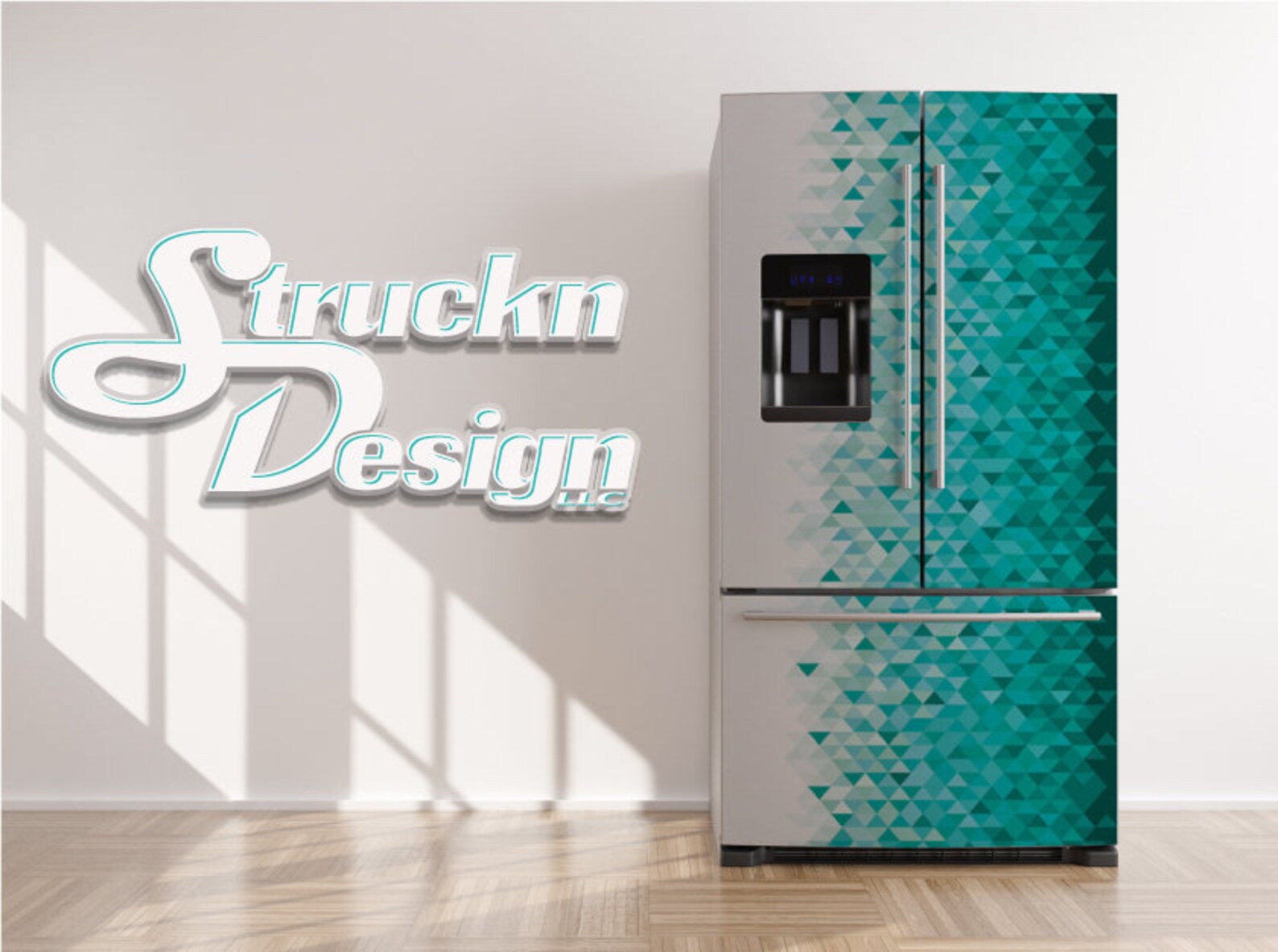 Triangles Freezer Triangles Shapes Colorful Geometric Luxury Refrigerator Fridge Freezer ...