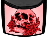 Sugar Skull And Roses Truck Car Hood Wrap Vinyl Graphic Decal Bright Red 58 quot x 65 quot USA Made Cast Laminated Option