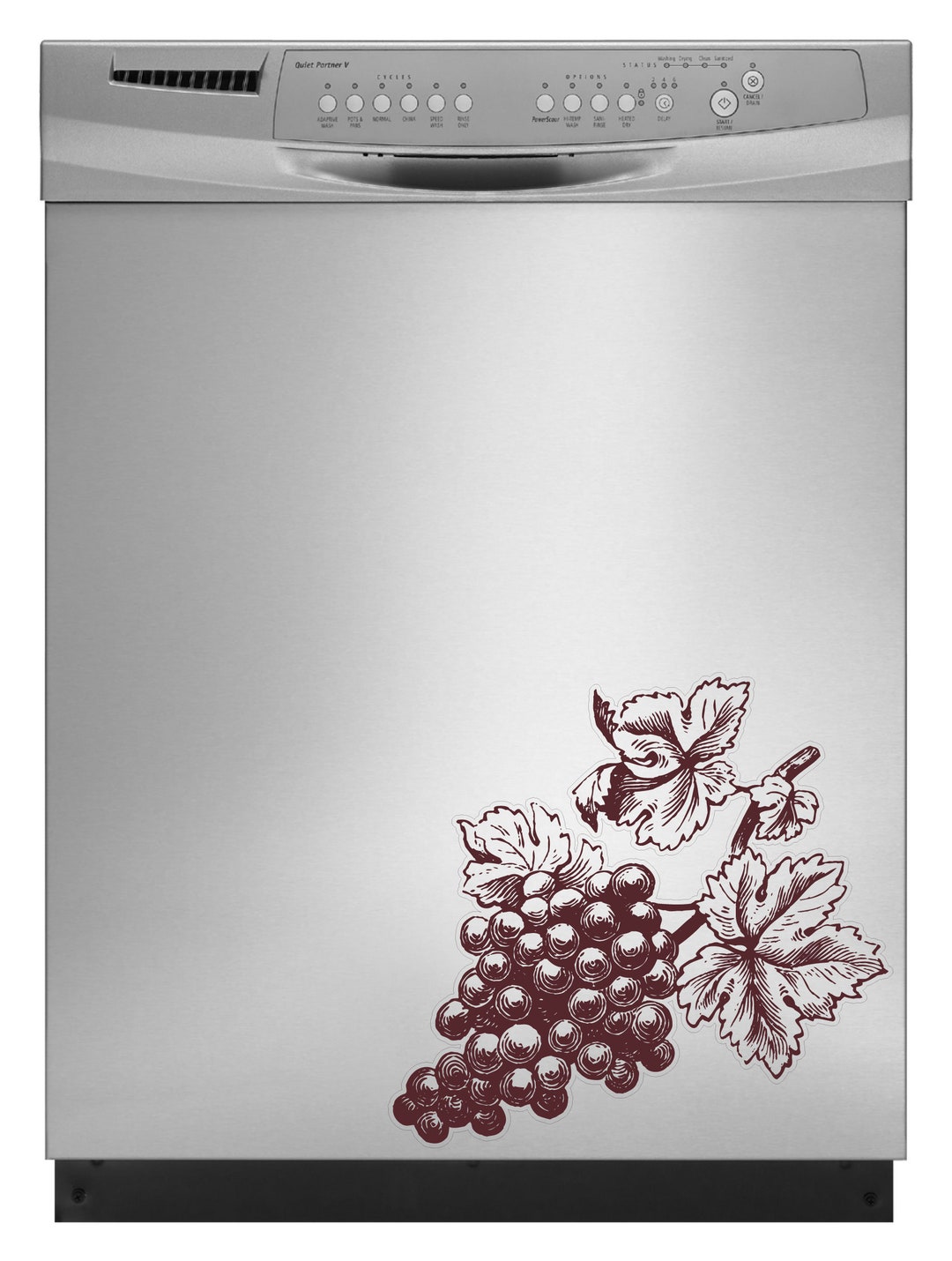 Grape Wine Vine Craft Crew Design Decal Sticker Dishwasher Refrigerator