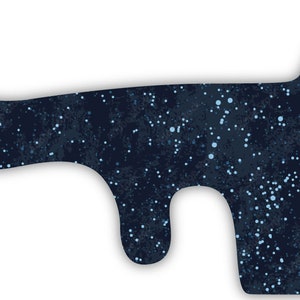 Sparkly Star Sky Space Blue Vinyl Wrap For Doc Band Helmet Baby Cranial Helmet