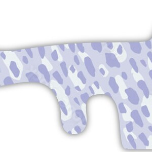 Purple Cheetah Print White Vinyl Wrap For Doc Band Helmet Baby Cranial Helmet