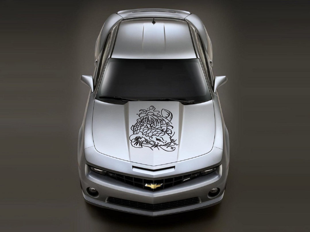 Koi Coi Coy Fish Pond Side SUV Vintage Grunge Design Hood Door Car