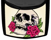 Sugar Skull And Roses Truck Car Hood Wrap Vinyl Graphic Decal Light Tan 58 quot x 65 quot USA Made Cast Laminated Option