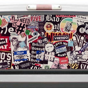 Sticker Bomb Stickers Glass Rear Window Decal Graphic Truck Perf Vinyl Perforated