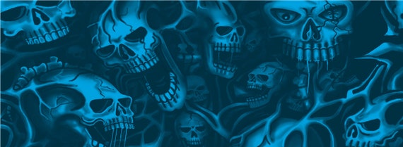 ZINGARO SKULLS &amp; FLOWERS BLUE SIGNAL×４ il_1080xN.5070109298_2iep.jpg