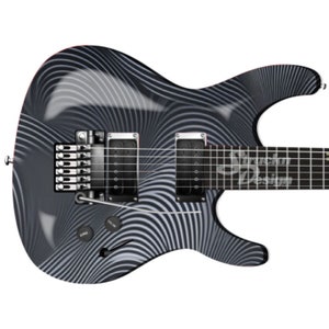 Black White Lines Illusion Guitar Bass Metal Vinyl Wrap Skin Decal Laminated Air Release Bubble Free Graphic Peel & Stick Multiple Sizes