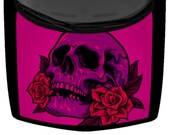 Sugar Skull And Roses Truck Car Hood Wrap Vinyl Graphic Decal Dark Pink 58 quot x 65 quot USA Made Cast Laminated Option