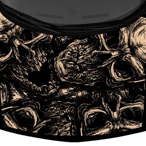 Bright Beige Large Walls Skulls Grunge Many Collection Wrap Truck Car Vinyl Graphic Decal 58&quot; x 65&quot; Scaled USA Made Cast Laminated Option
