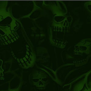 Tattoo Flames Skulls Green Ghost Abstract Car Motorcycle Graphic Wrap Vinyl Decal Scooter Bike Golf Cart 22x60&quot; USA Made Cast Perf Laminate