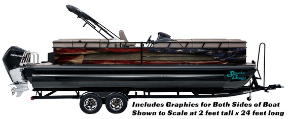 Vinyle Adhésif Drapeau Américain Pour Bateau Ou Voiture - Décalcomanie