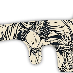 Pineapple Floral Ink Hawaiian Vinyl Wrap For Doc Band Helmet Baby Cranial Helmet