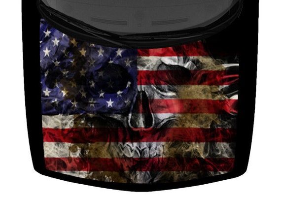 Patriotic Flag Tattoo Evil Torn Ripped Skull Black Car Pickup - Etsy Norway Patriotic Flag Tattoo Evil Torn Ripped Skull Black Car Pickup - Etsy Norway